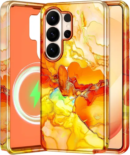 Miniatura 29 de Btscase para Samsung Galaxy S25, [Probado contra caídas de grado militar] Funda protectora de diseño de patrón de mármol, resistente, delgada