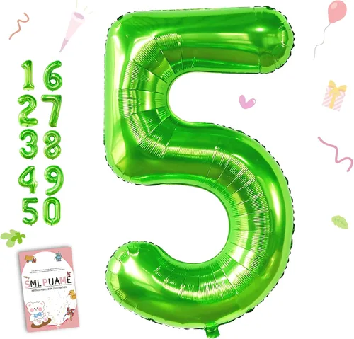 Miniatura 43 de Globos de números de 40 pulgadas del 0 al 9 dorados grandes del número 0, globos digitales para suministros de decoración de celebración de fiesta