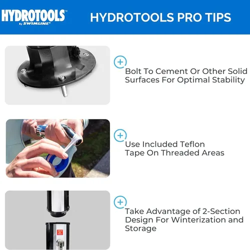 Miniatura 7 de SWIMLINE HYDROTOOLS - Ducha solar de lluvia Niagara de 7 pies para exteriores con tanque de 10 galones y lavado de pies