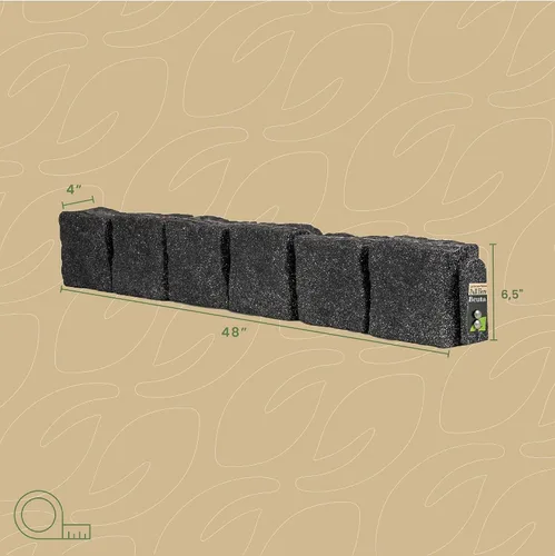 Miniatura 7 de Beuta Borde de Paisaje Borde de Jardín Bloques de Piedra Artificial para Bordes de Césped, Macizos de Flores y Bordes de Patio – Paquete de 4