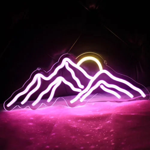 Miniatura 10 de Letrero de neón LED con diseño de puesta de sol y salida del sol, para decoración de pared, surf, océano, decoración de dormitorio, sala de estar