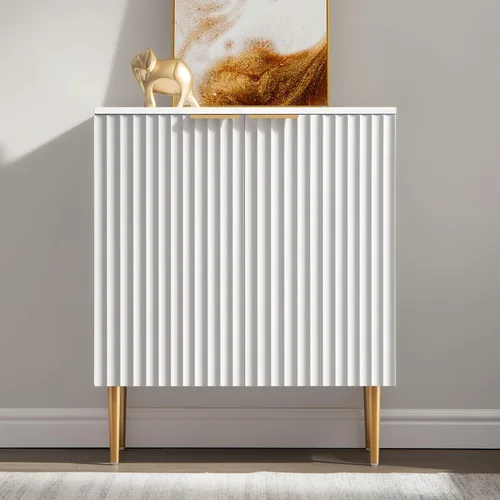 Miniatura 17 de SICOTAS Aparador Moderno de Entrada - Credenza de Buffet con Almacenamiento, Gabinete con 2 Puertas y Estantes Ajustables, Mesa de Acento para Barra