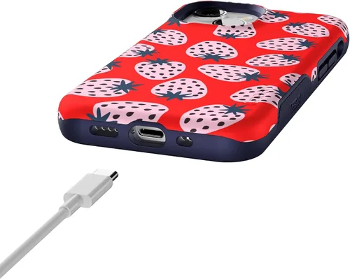 Miniatura 8 de Funda Casely para iPhone 13 Mini Eligiría Contigo Fresa Roja Compatible con MagSafe Diseño Protector Audaz Te elegiría Fresa Roja