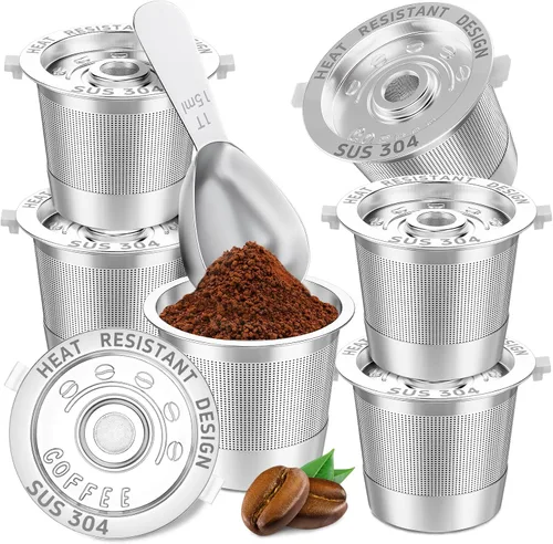 Miniatura 9 de Paquete de 2 cápsulas de café K reutilizables para Keurig 1.0: K Cups de acero inoxidable recargables - Filtros de café reutilizables para máquina