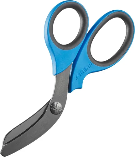 Miniatura 10 de XShear - Tijeras de trauma de servicio extremo de 7.5 pulgadas, recubrimiento de titanio negro, las tijeras perfectas para paramédicos, EMT, Marrón