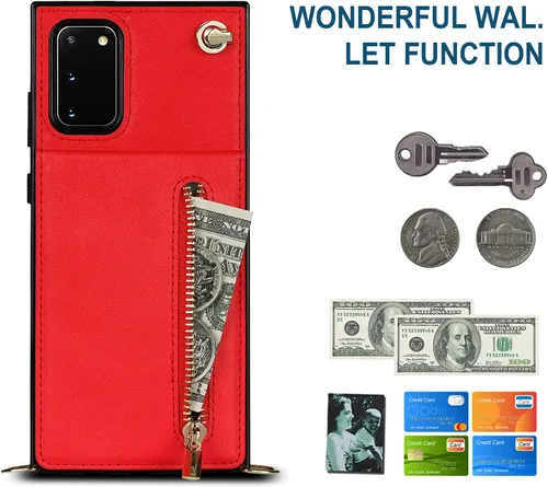Miniatura 5 de Funda compatible con Samsung Galaxy S20 de 6.2 pulgadas, bolso de bolsillo, correa de hombro, elegante funda protectora para Samsung Galaxy S20