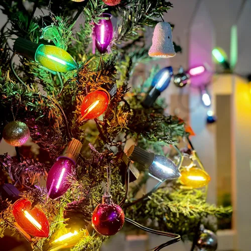 Miniatura 5 de C9 Luces de camino de Navidad para exteriores, 24.2 pies, 20 luces LED con estacas, luces de camino de Navidad impermeables conectables para patio