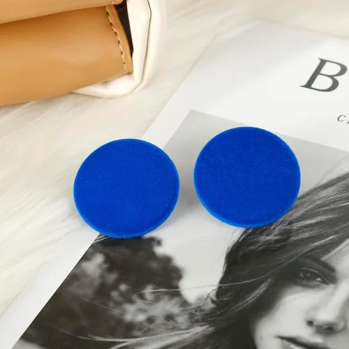 Miniatura 3 de Aretes de botón, aretes redondos grandes de acrílico para mujer