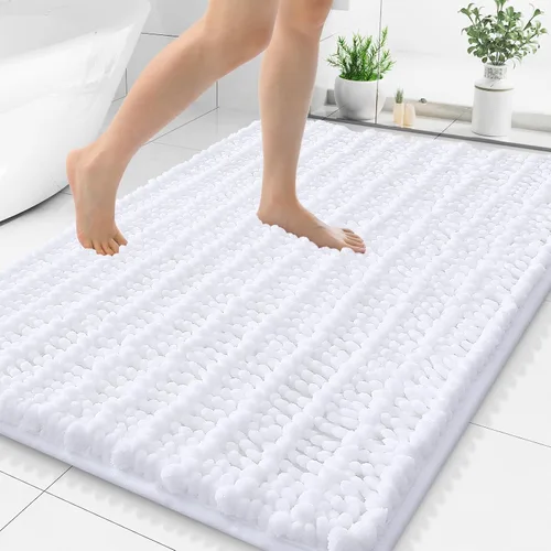 Miniatura 149 de Smiry Alfombras de Baño 24x16 pulgadas, Alfombras de Baño de Chenilla Extra Suaves y Absorbentes, Respaldo de Goma Antideslizante, Lavable a Máquina