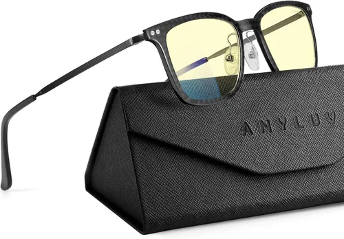 Miniatura 19 de ANYLUV Gafas de luz azul para hombre Gafas de bloqueo de luz azul: gafas ligeras de luz azul de fibra de carbono antifatiga regalo