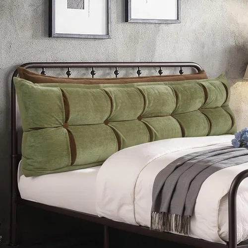 Miniatura 28 de Johnear Almohada Grande para Cabecero de Algodón y Lino, Cojín para Cama Diurna, Respaldo, Almohada Cilíndrica de Soporte y Posicionamiento