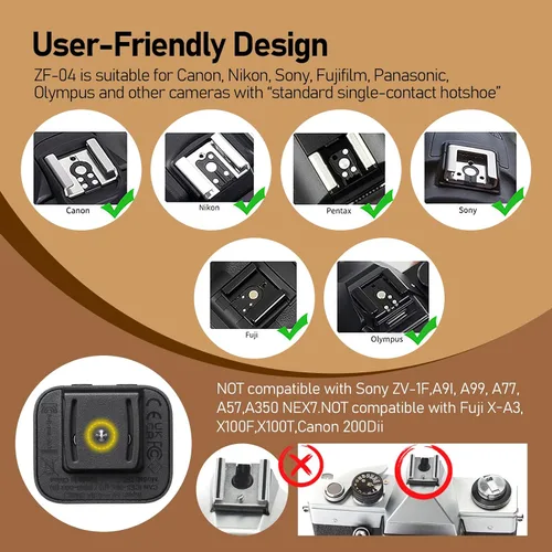 Miniatura 2 de ZENIKO ZF04 Mini cámara flash Speedlite para Canon Nikon Sony ZV1 Fuji – 2 niveles de potencia, 372 flash de potencia completa, 6500K CCT, <3s