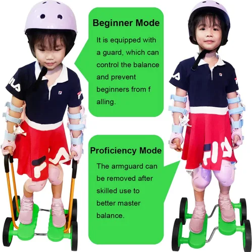 Miniatura 2 de Bicicleta de pedal de equilibrio para niños, vehículo de entrenamiento Hoverbard, scooter de ejercicio de equilibrio de confianza en uno mismo, Verde