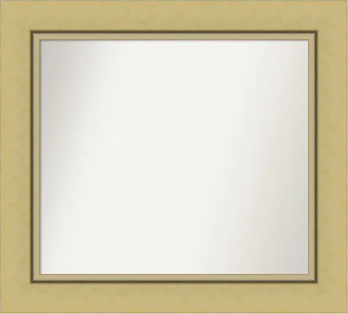 Miniatura 88 de Amanti Art Landon Gold Espejo de baño, espejo de pared o espejo de tocador de baño sobre el fregadero (26.25 x 26.25 pulgadas) Espejo no biselado