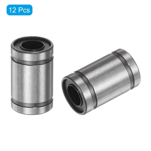 Miniatura 3 de uxcell 12 rodamientos lineales de bolas LM6UU, diámetro de diámetro de 0.236 in, diámetro exterior de 0.472 in, longitud de 0.748 in, rodamiento