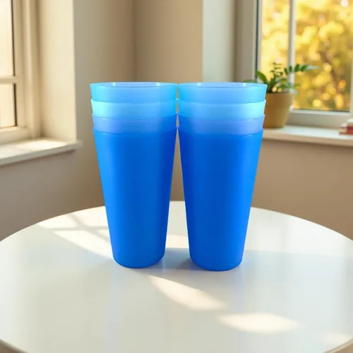 Miniatura 2 de Vasos de plástico reutilizables de 32 onzas, vasos de plástico irrompibles, sin BPA, aptos para lavavajillas, juego de 8 tazas grandes para agua
