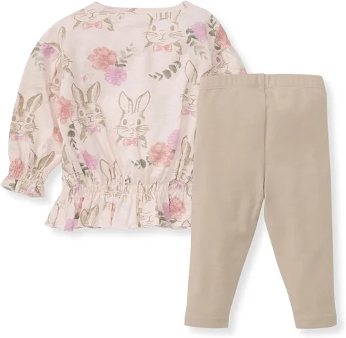 Miniatura 72 de Burt's Bees Baby Conjunto de camiseta y pantalón para bebé, túnica y leggings, 100% algodón orgánico