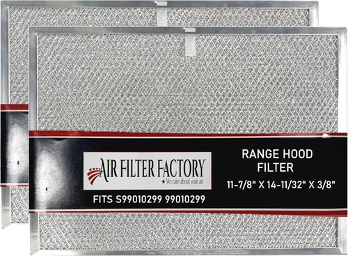 Air Filter Factory Filtro de grasa S99010299 99010299 Reemplazo para campana extractora Broan 11-7/8" X 14-11/32" X 3/8" Filtro de grasa de malla de