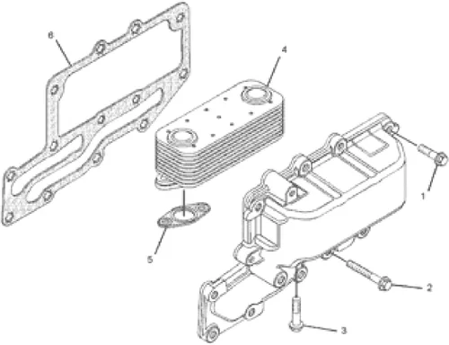 Miniatura 7 de Núcleo 225-6817 del refrigerador de aceite de la placa 9 para el motor de Caterpillar Perkins 3054C 3054E C4.4