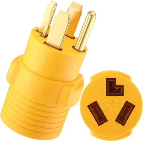 Miniatura 8 de Kanayu Adaptador de Secadora de 30 Amperios Compatible con Nema 6-50p a 10-30r Adaptador de Enchufe Macho de 3 Clavijas a Receptáculo Hembra de 3