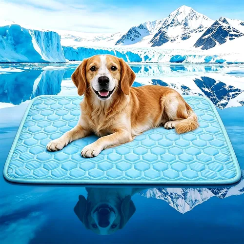 Miniatura 10 de Arc-Chill - Tapete refrescante para perros (Q-Max> 0.45), antideslizante y lavable para mascotas, cama de enfriamiento automático de verano