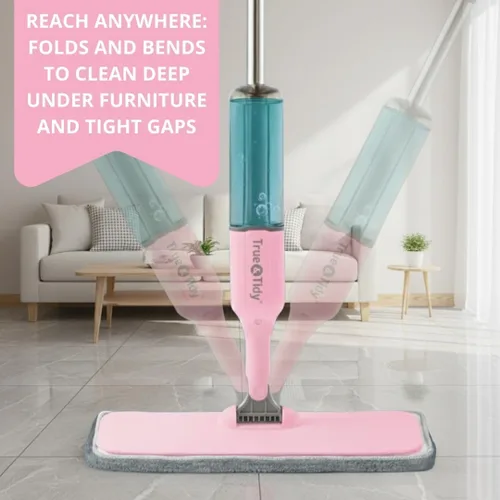 Miniatura 3 de Trapeador de pulverización resistente para limpieza de pisos, botella de agua recargable, utiliza cualquier solución de limpieza, almohadillas