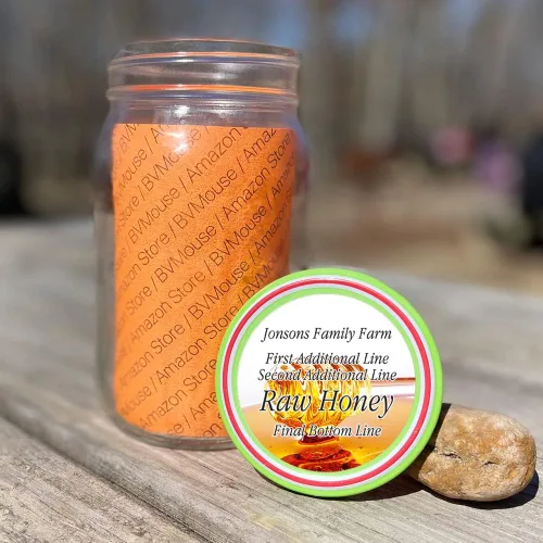 Miniatura 3 de Raw Honey - Etiquetas redondas autoadhesivas personalizadas (etiqueta-01, 12 etiquetas en 1 hoja)