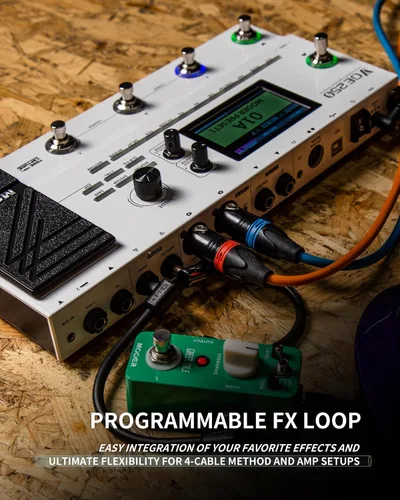 Miniatura 7 de MOOER Procesador de múltiples efectos GE250 con bucle FX, captura de tono, función MIDI, ecualizador global, máquina de batería, looper estéreo