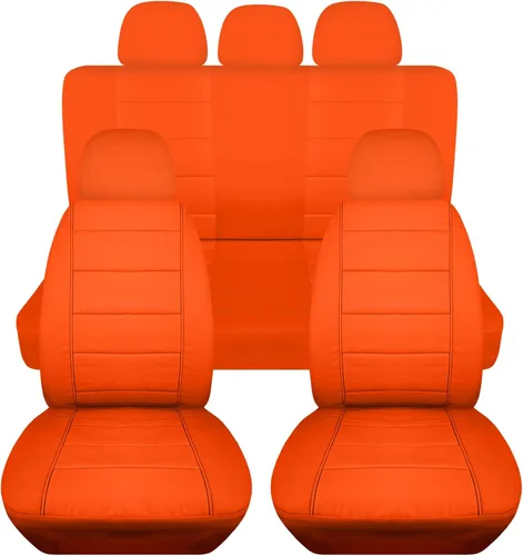 Miniatura 9 de Totally Covers Fundas de asiento de coche sólidas con 5 fundas (2 delanteras + 3 traseras) para reposacabezas: color negro, ajuste