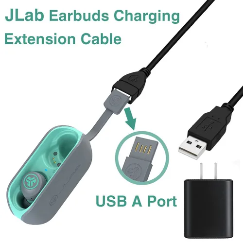 Miniatura 3 de Adaptador de cargador USB para JLab Go Ai Pop/Sport, JLab Epic Air Sport ANC, JLab JBuds Air/Sport/Ejecutive/Pro/Play Gaming/ANC Auriculares