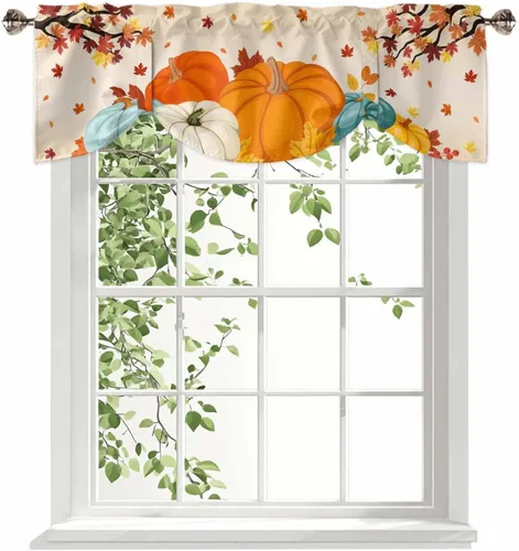 Miniatura 15 de Cortina de Navidad con diseño de árbol de Navidad, muñeco de nieve para ventana de cocina, camión rojo, para decoración de baño, sala de estar, 2