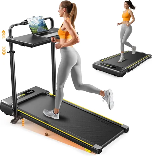 Acezoe 3 en 1 Cinta de correr para debajo del escritorio con inclinación, tapete de caminadora con estación de trabajo de escritorio removible,