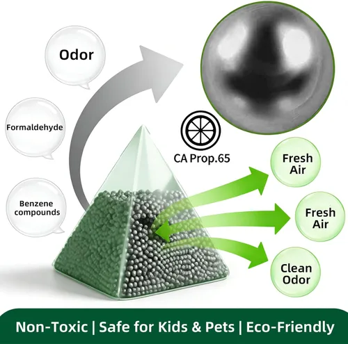 Miniatura 5 de Paquete de 10 absorbentes de olores de carbón activado, bolsas purificadoras de aire natural, desodorante para refrigerador, eliminador de olores