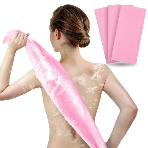 Miniatura 20 de ARCH&M Toalla corporal exfoliante (paquete de 3) para una piel brillante y suave como la seda, toalla de belleza japonesa para exfoliación profunda