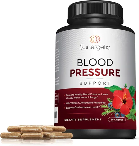 Miniatura 6 de Sunergetic Suplemento de apoyo de presión arterial premium para la salud cardiovascular y cardíaca con ajo, espino e hibisco (90 cápsulas)