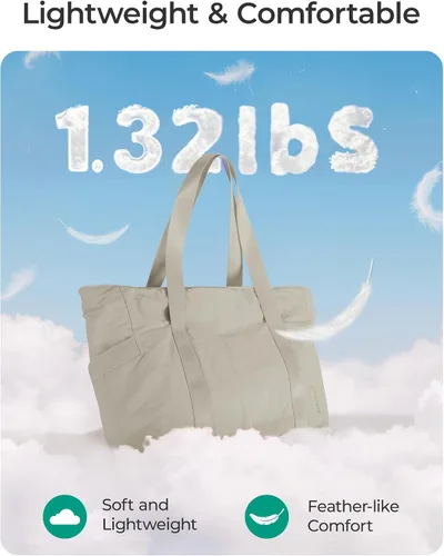 Miniatura 74 de BAGSMART Bolsa de mano para mujer con cremallera, bolsa de gimnasio con compartimentos, bolsa de trabajo para enfermera, baile, bolsa de yoga