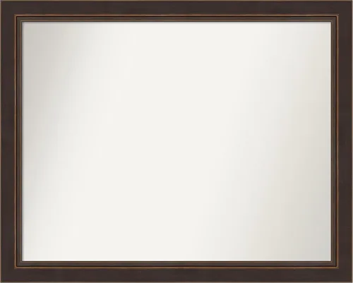 Miniatura 148 de Amanti Art Espejo de baño de bronce para sobre el fregadero, 24 x 24 pulgadas, espejo cuadrado de bronce Lara para tocador, marco de madera