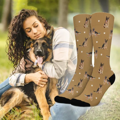 Miniatura 4 de Subvise Calcetines divertidos para perros, calcetines deportivos de invierno personalizados para mascotas para hombres y mujeres