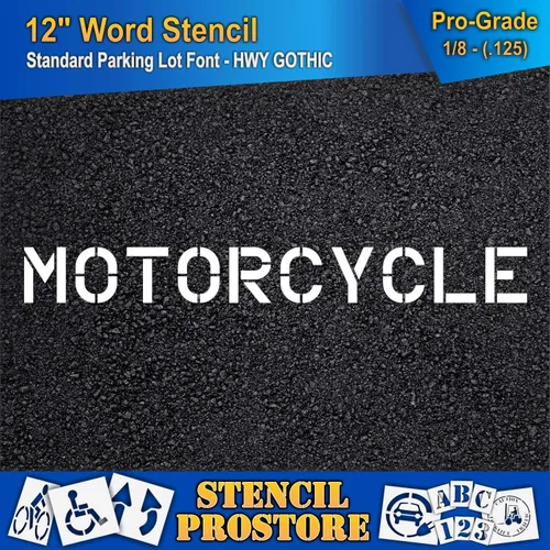 Miniatura 3 de Plantillas de marcado de pavimento – Plantilla de motocicleta de 12 pulgadas – 12 pulgadas x 108 pulgadas x 1/8 pulgadas (128 mil) – Grado