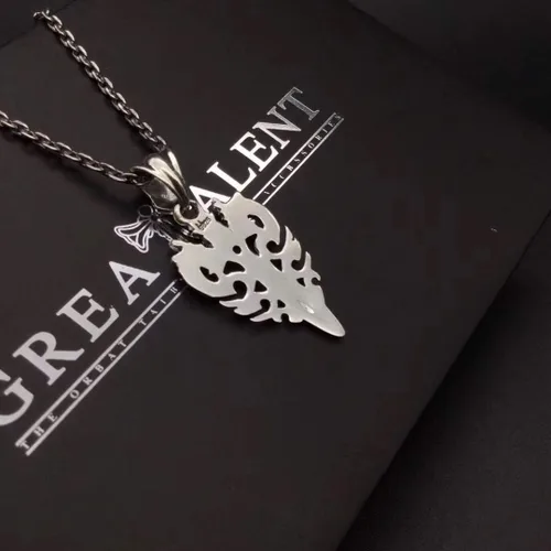 Miniatura 5 de Colgante de cruz de espada de dragón doble de plata de ley 925 vintage para hombres
