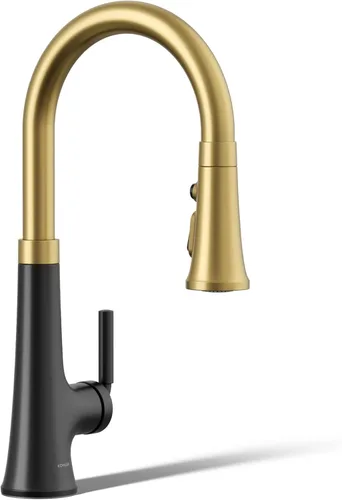 Miniatura 13 de KOHLER 23767-BL Grifo de tono de barra de cocina de un solo mango, grifo de fregadero de preparación, grifo de barra húmeda, grifo para fregadero