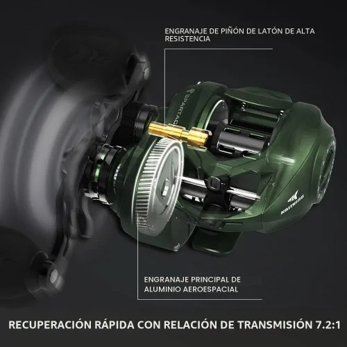 Miniatura 8 de KastKing Spartacus II Baitcasting Fishing Reel, 6oz Ultralight Baitcaster Reel, Super Smooth with 17.6 LB Carbon Fiber Drag, 7.2:1 Gear Ratio, 39mm