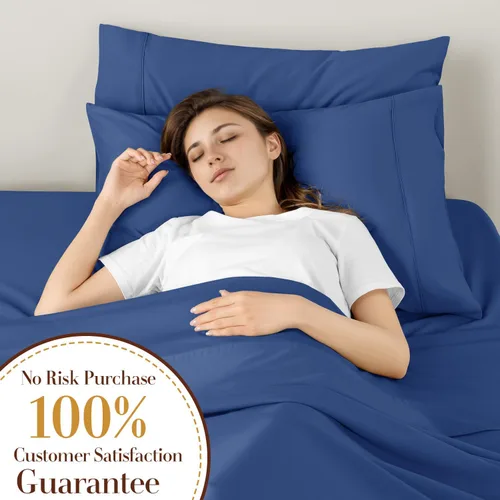 Miniatura 3 de Sábanas 100% de algodón egipcio, tamaño King, juego de sábanas pesadas de lujo de 1000 hilos, para todas las estaciones, ropa de cama súper suave