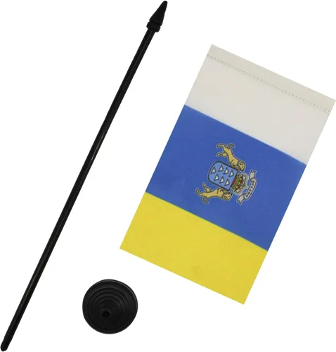 Miniatura 4 de Bandera de mesa de Andalucía 4'' x 6'' - Bandera de escritorio de la región española de Andalucía 5.9 x 3.9 in - Barra y base de plástico negro - AZ
