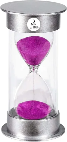 Miniatura 7 de Temporizador de arena de 1 minuto, reloj de arena de plástico de 1 minuto, reloj de arena pequeño de un minuto, temporizador de cristal de arena Azul