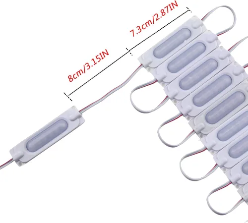 Miniatura 5 de 200 luces LED superbrillantes para módulos de 6 luces LED para letreros de letras 5050, impermeables, con cinta adhesiva en la parte trasera (azul)