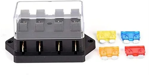 Miniatura 4 de Fuse Car 4 Way Circuit Standard ATO Blade Fuse Box Block Holder 12V/24V+4 Way Fuse