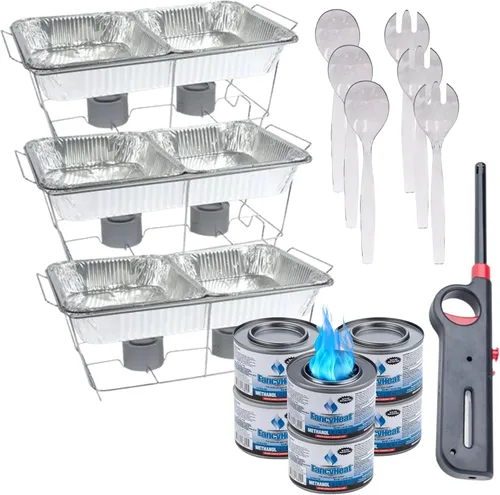 Miniatura 3 de El kit de servicio de fiesta de 24 piezas incluye kits de rozaduras y utensilios de servir para todo tipo de fiestas y eventos Juego de fiesta