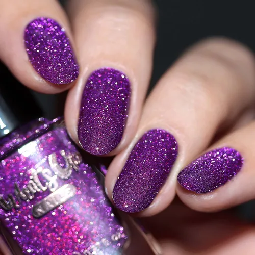 Whats Up Nails - Plumingo Party Flash - Esmalte de uñas reflectante granate con dúocromo iridiscente brillante púrpura brillante barniz de esmalte
