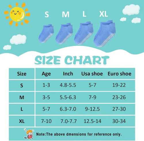 Miniatura 6 de Calcetines antideslizantes para niños calcetines de corte bajo para niños pequeños 0-7 años 12 pares de calcetines antideslizantes para tobillo